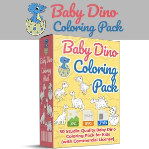 Baby Dino Coloring Pack