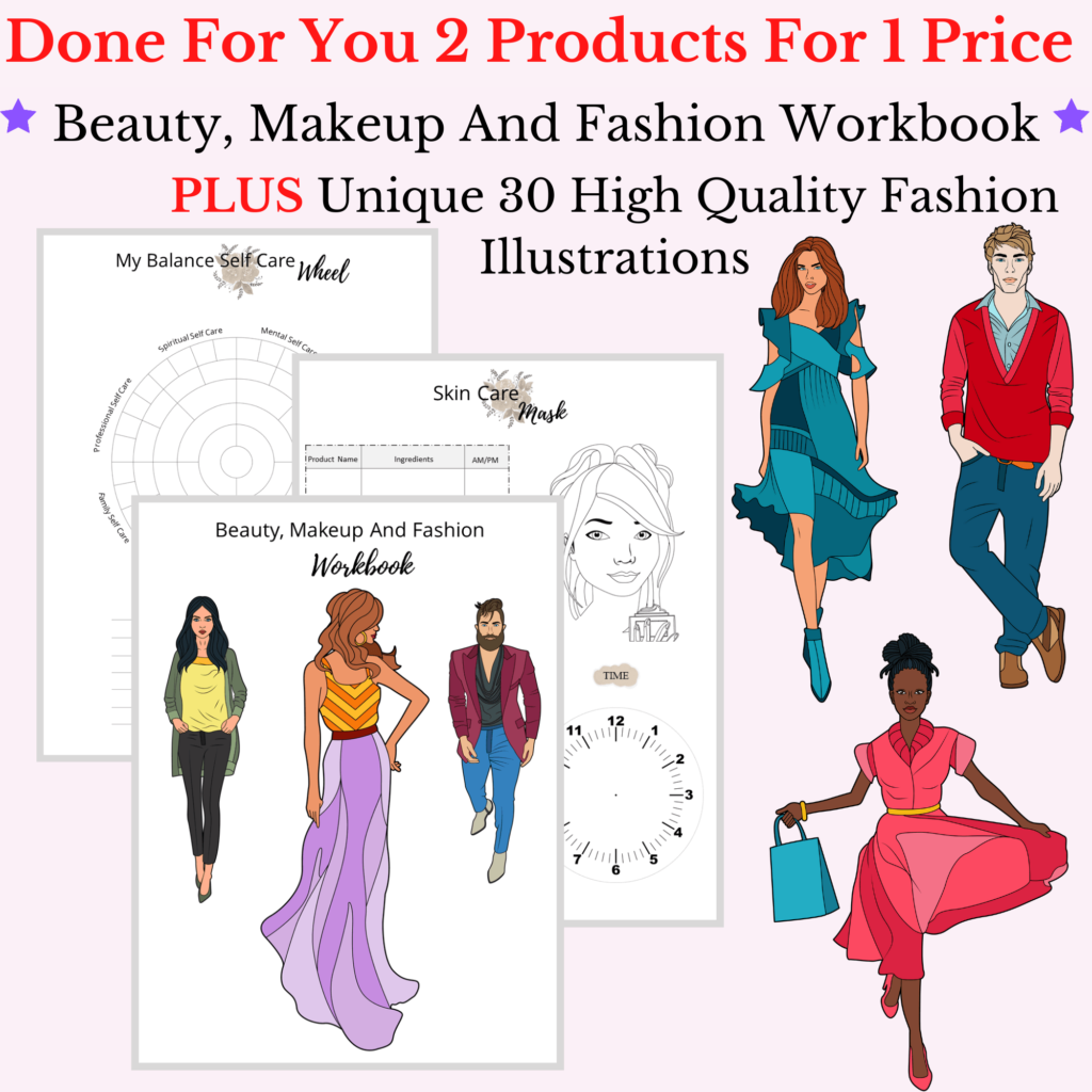 DFY Beauty And Fashion Bundle Coloring Pack