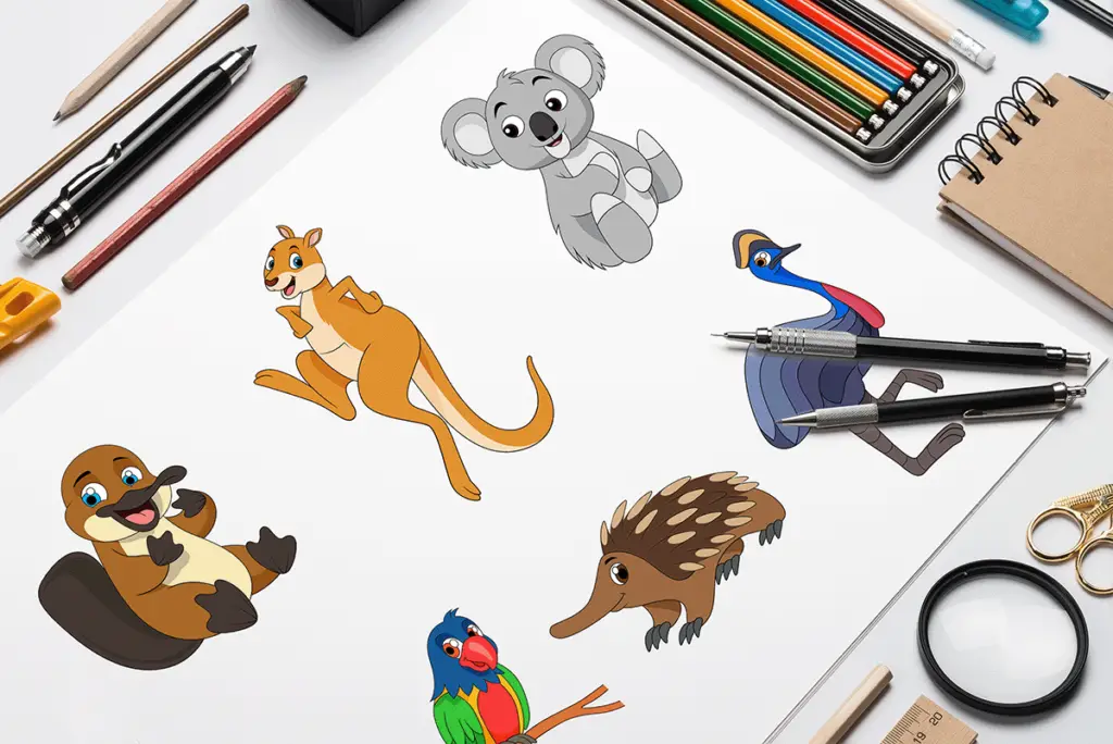 DFY Australian Animals Coloring Pack (LCB]