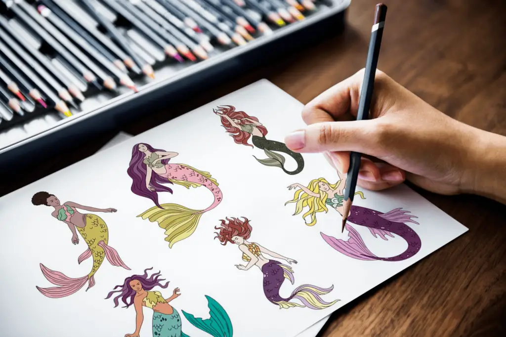 DFY Magic Mermaids Coloring Package