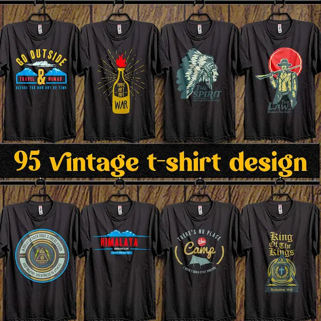 95 Editable All in One T-shirt design Mega Bundle