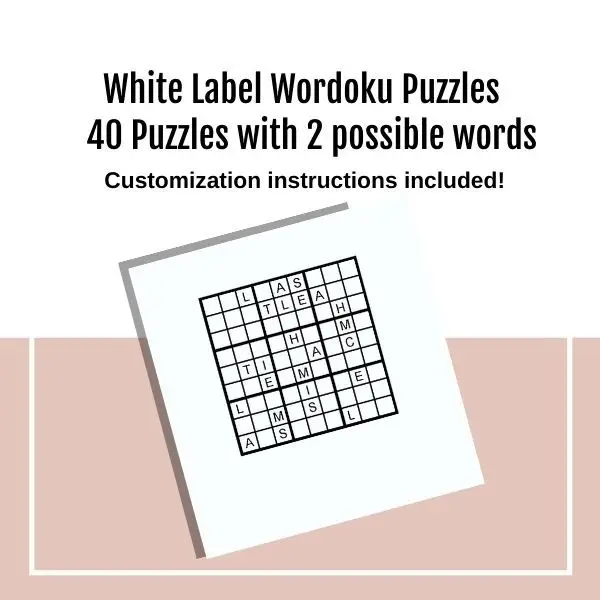 White Label Wordoku Puzzles