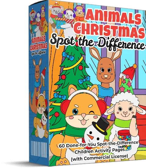 Animals Christmas Spot the Difference