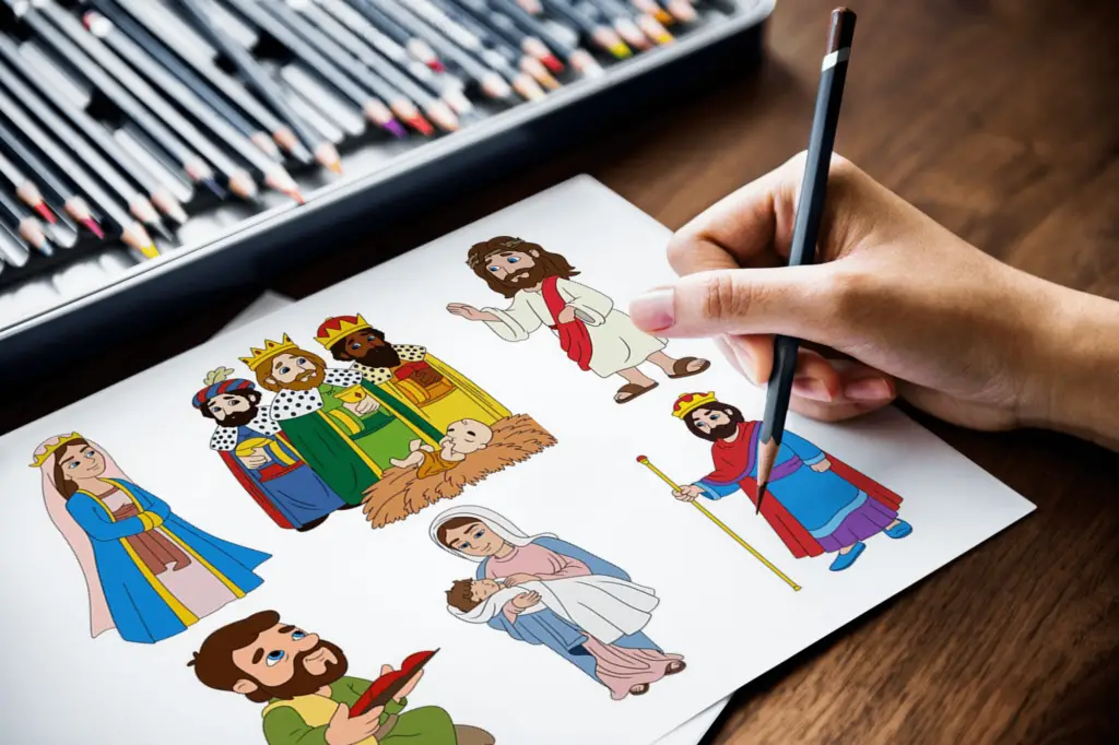 DFY Bible Characters Coloring Package