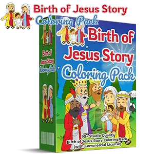 Birth of Jesus Story Coloring Pack