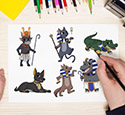 Ancient Egyptian Animals Coloring Pack