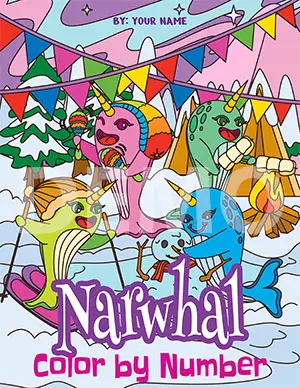 Narwhal On Ice Color By Number