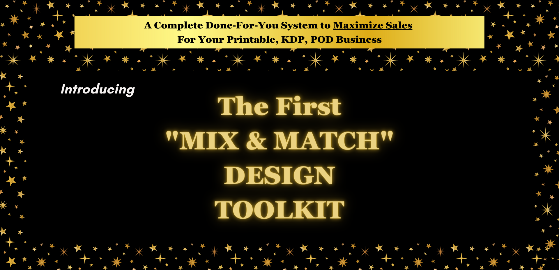 Mix & match Design Toolkit for Printables, KDP, POD PLR