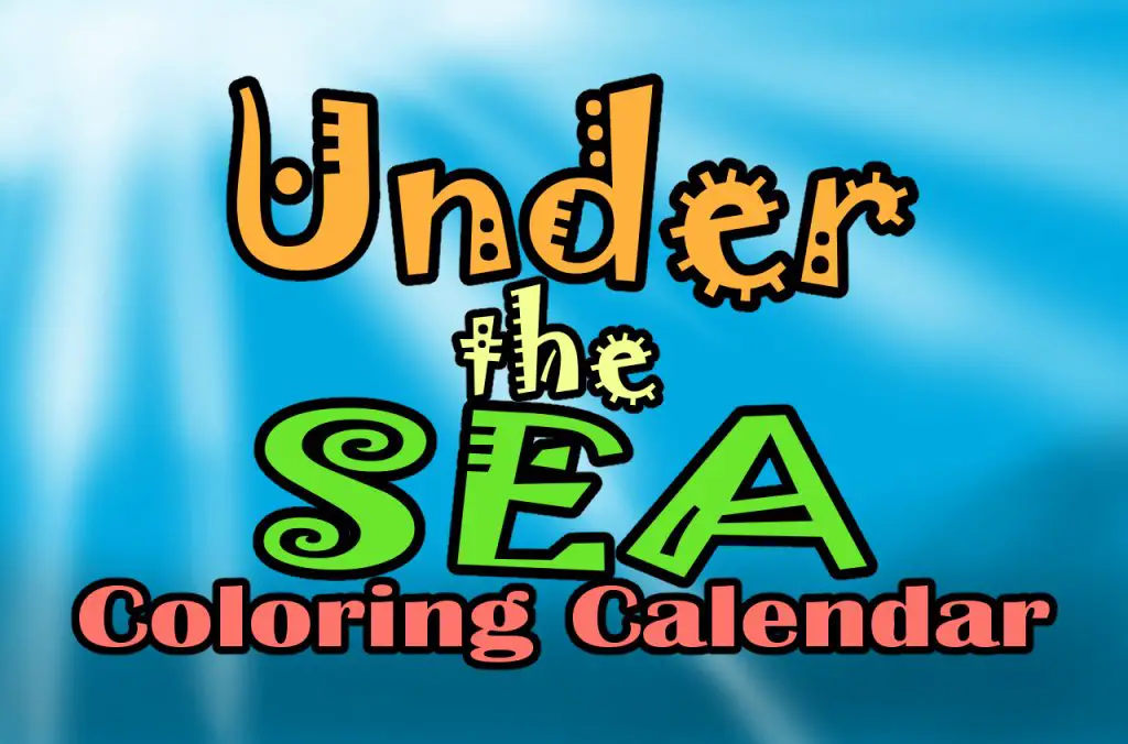 Under the Sea Coloring Calendar Designs