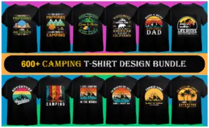 600+ Camping T-Shirt Design Bundle