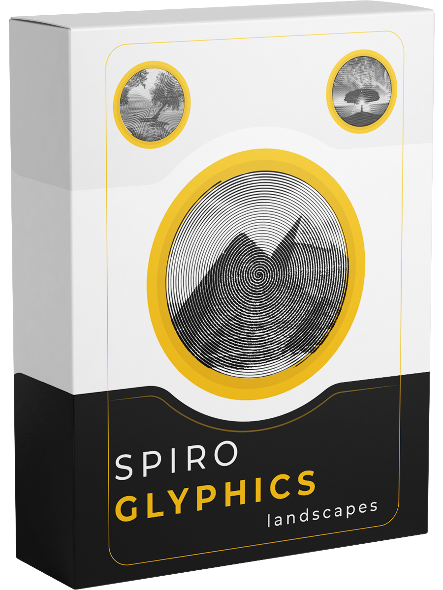 Spiroglyphics Landscapes Coloring Pack