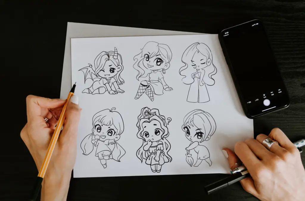 The Chibi Fashionista Girls PLR Coloring Pack