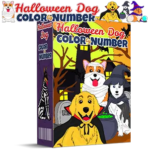 Halloween Dog Color By Number
