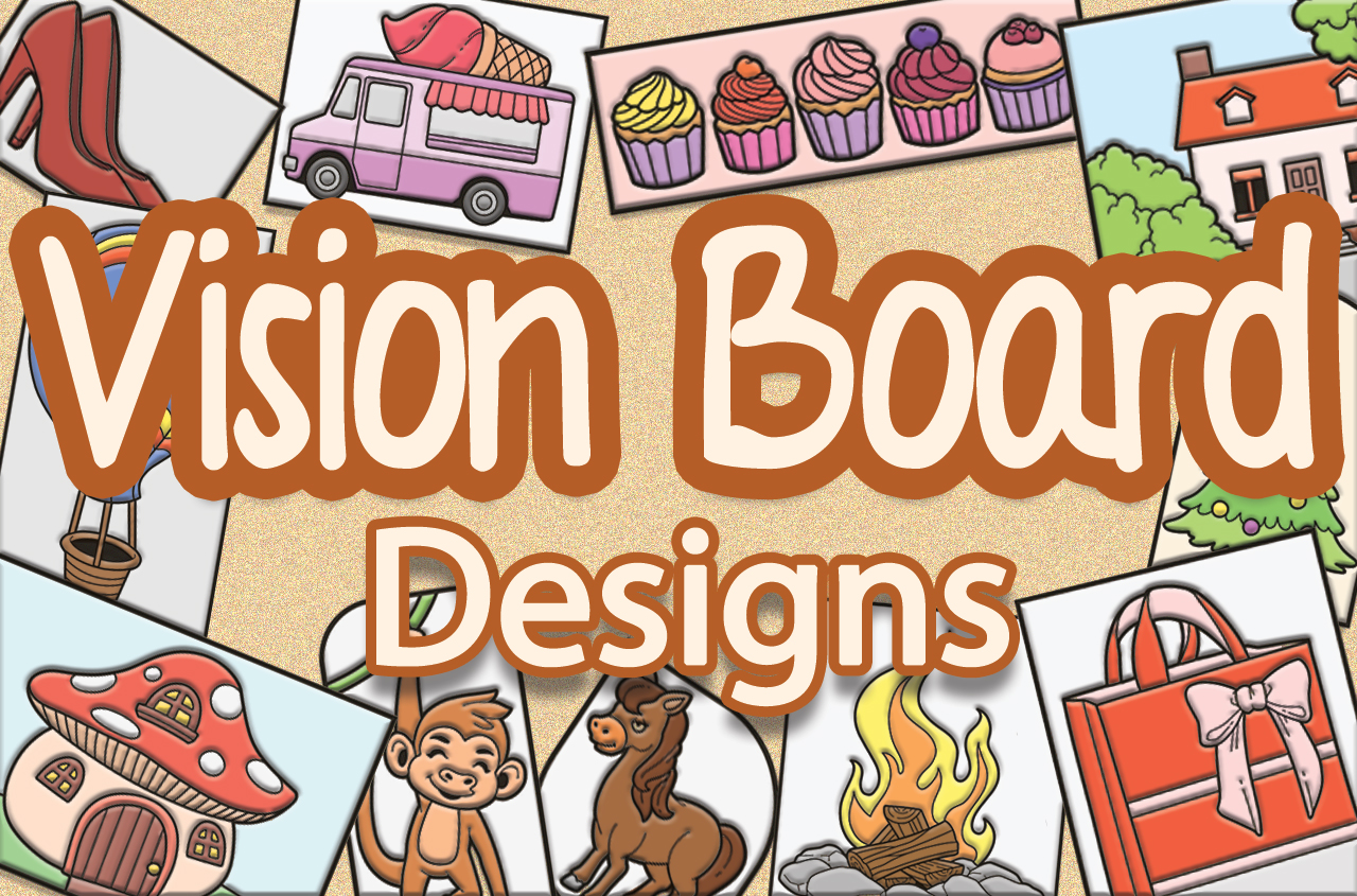 Vision Board Coloring Page Designs