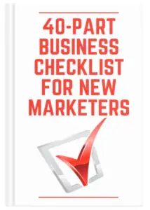 40-Part Business Checklist for New Marketers