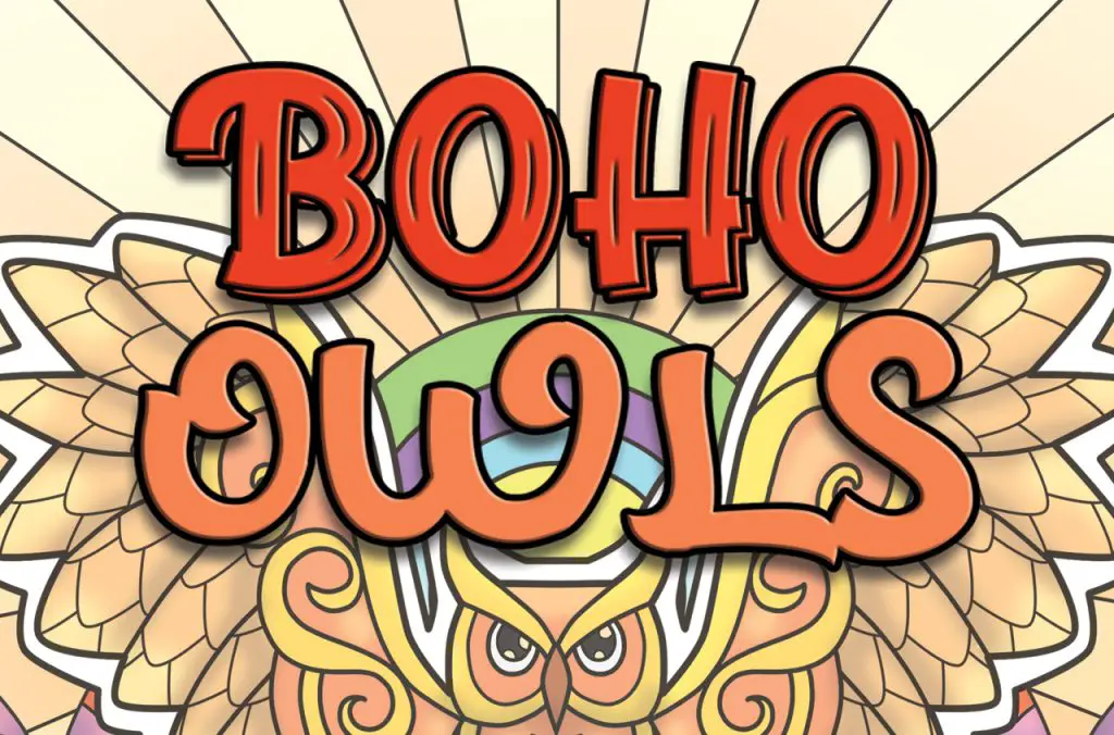 Boho Owls Coloring Pages