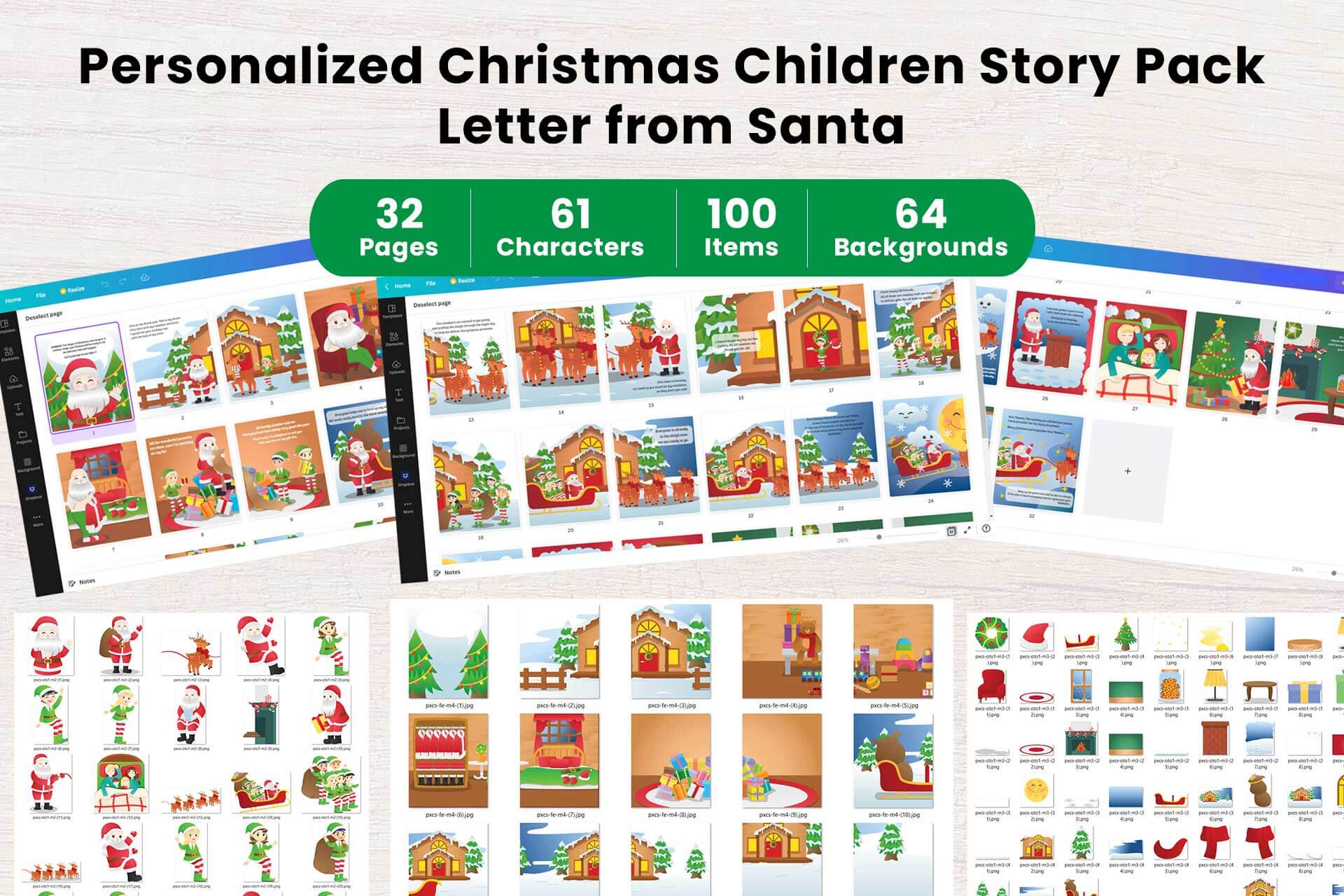 Personalized Christmas Children Story Pack