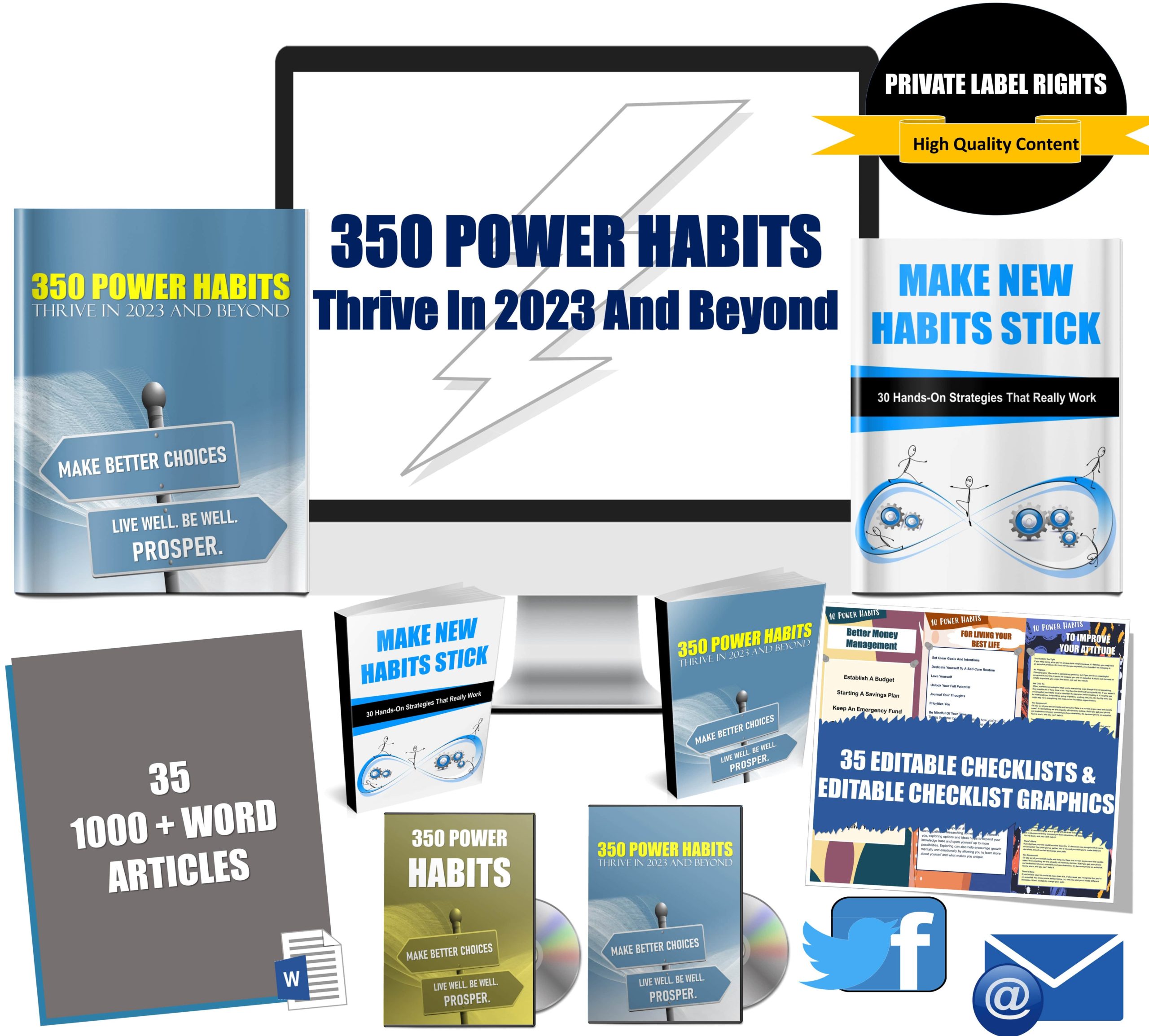 350 Power Habits PLR