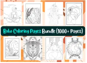 Boho Coloring Pages Bundle (1000+ Pages)