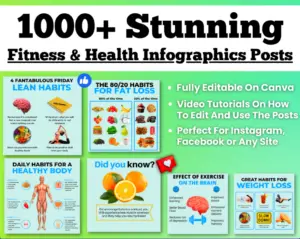 Fitness & Health Infographic Posts Bundle