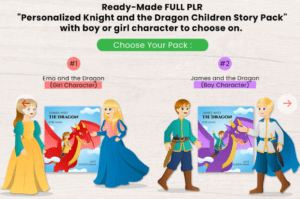 Personalized Knight and the Dragon Children Story Pack