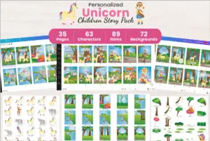 Personalized Unicorn Children Story Pack