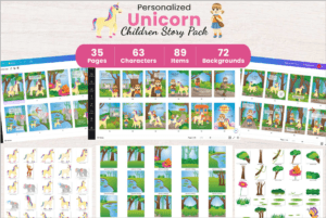 Personalized Unicorn Children Story Pack