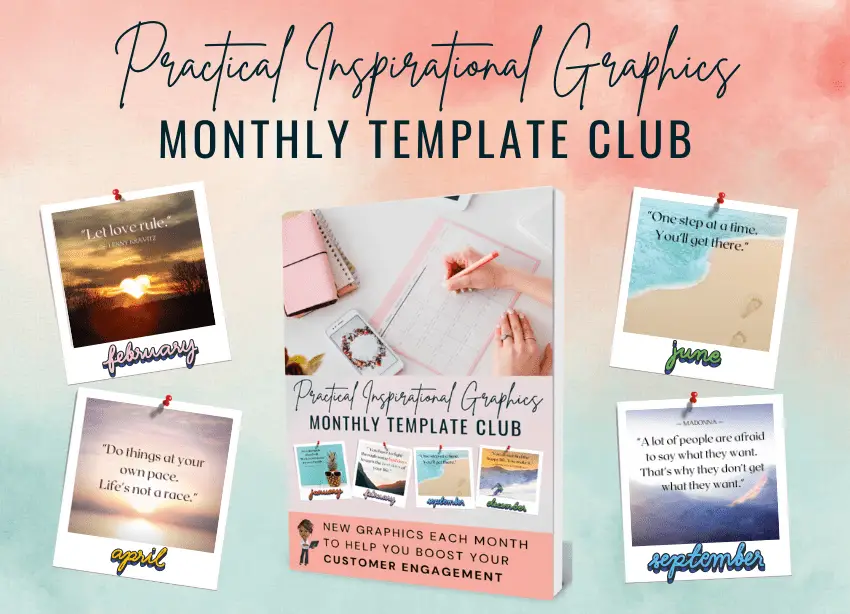Practical Inspirational Graphics Monthly Template Club