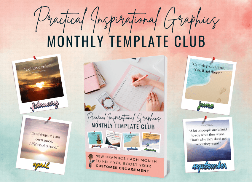 Practical Inspirational Graphics Monthly Template Club