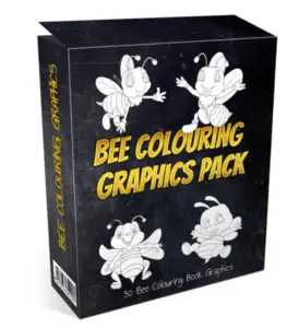 Bee Colouring Graphics Pack