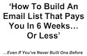 6 Week List Building