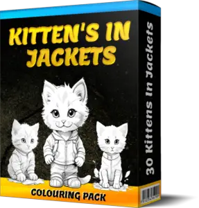 Kittens In Jackets Coloring Pack